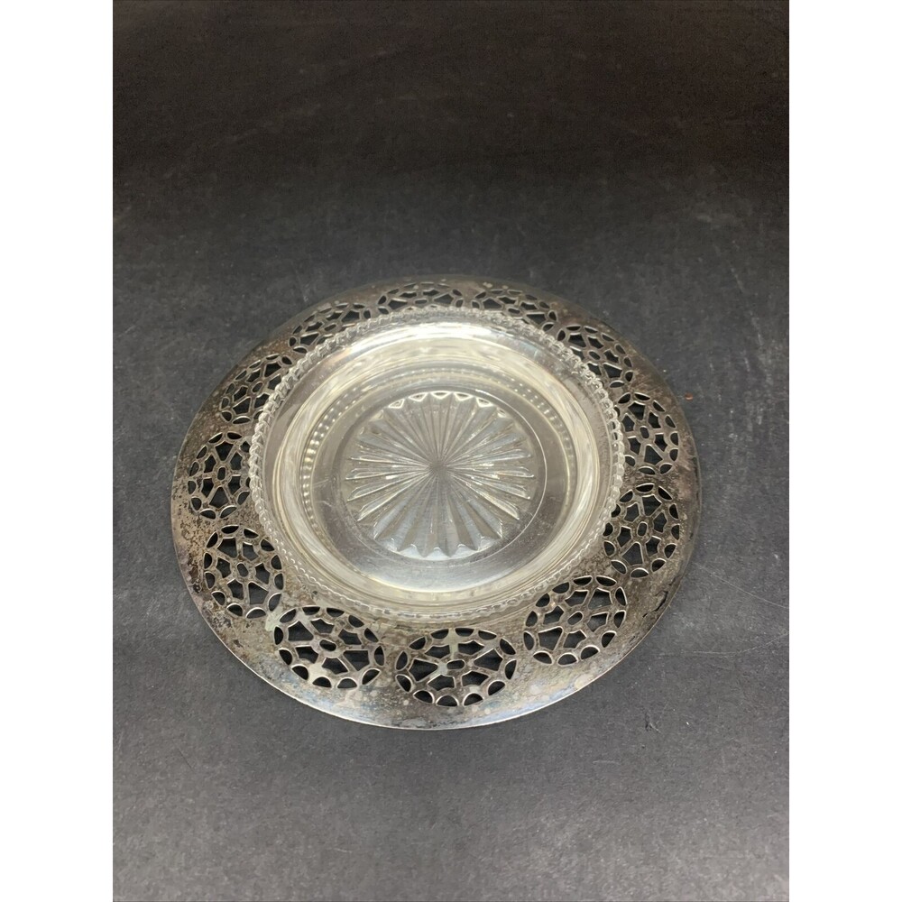 Simeon L. & George H. Rogers Company Silver Plated AshTray, Nice Patina